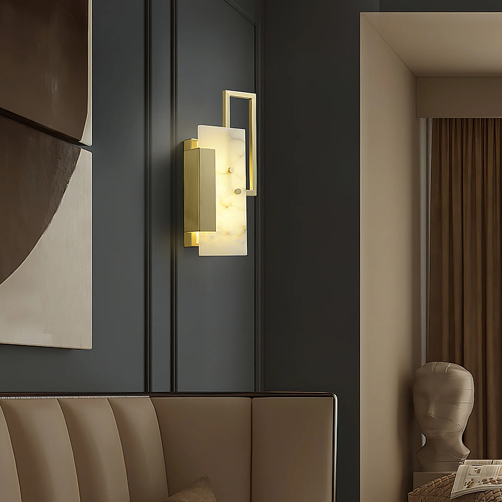 Althea Alabaster Wall Sconce - Image 16
