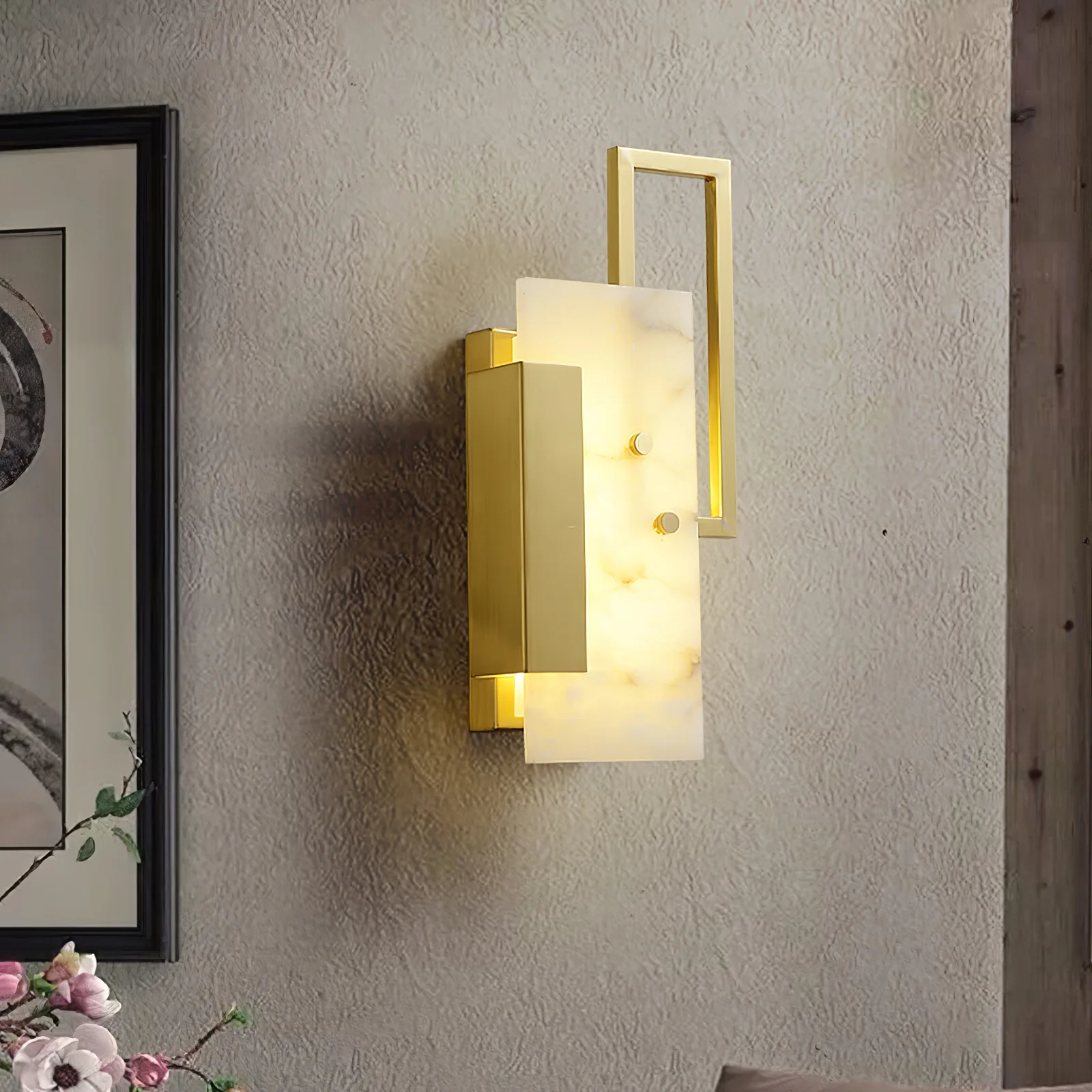Althea Alabaster Wall Sconce - Image 2