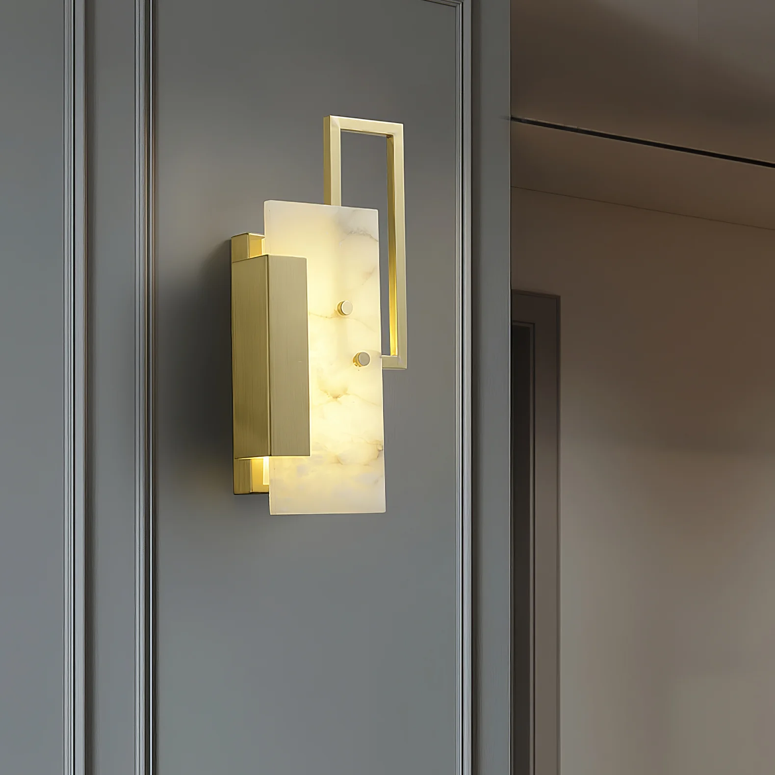 Althea Alabaster Wall Sconce - Image 3