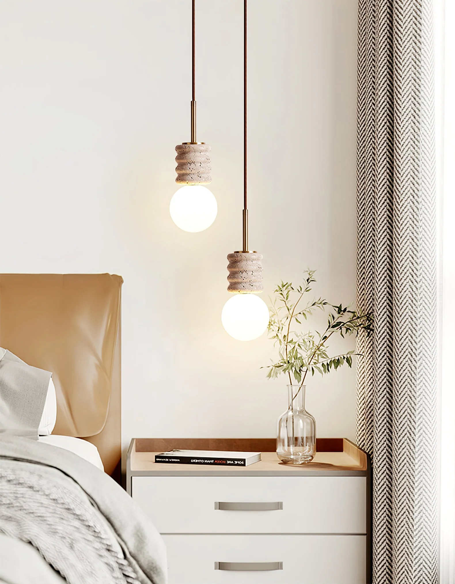 Alvia Travertine Pendant Lamp - Image 2