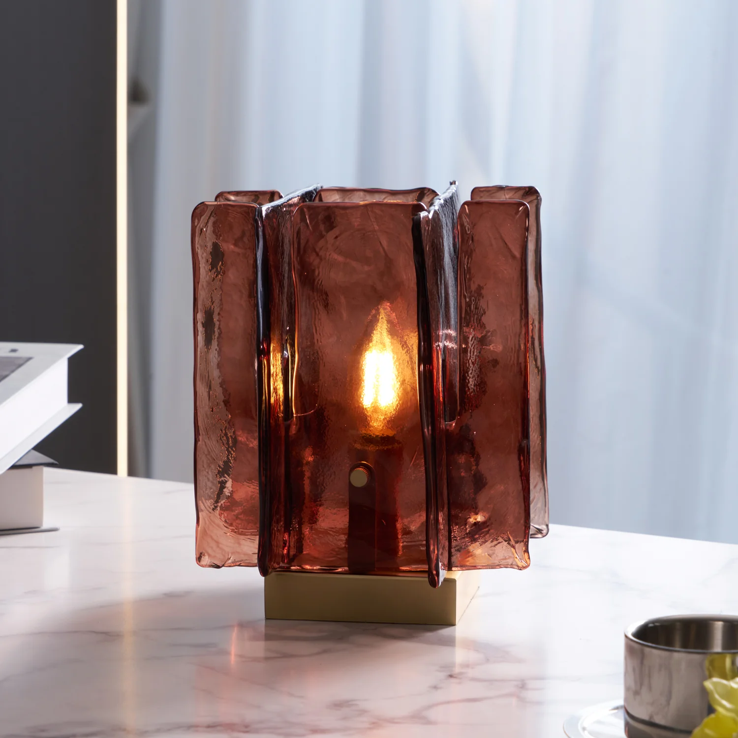 Amber Building Block Table Lamp - Image 2