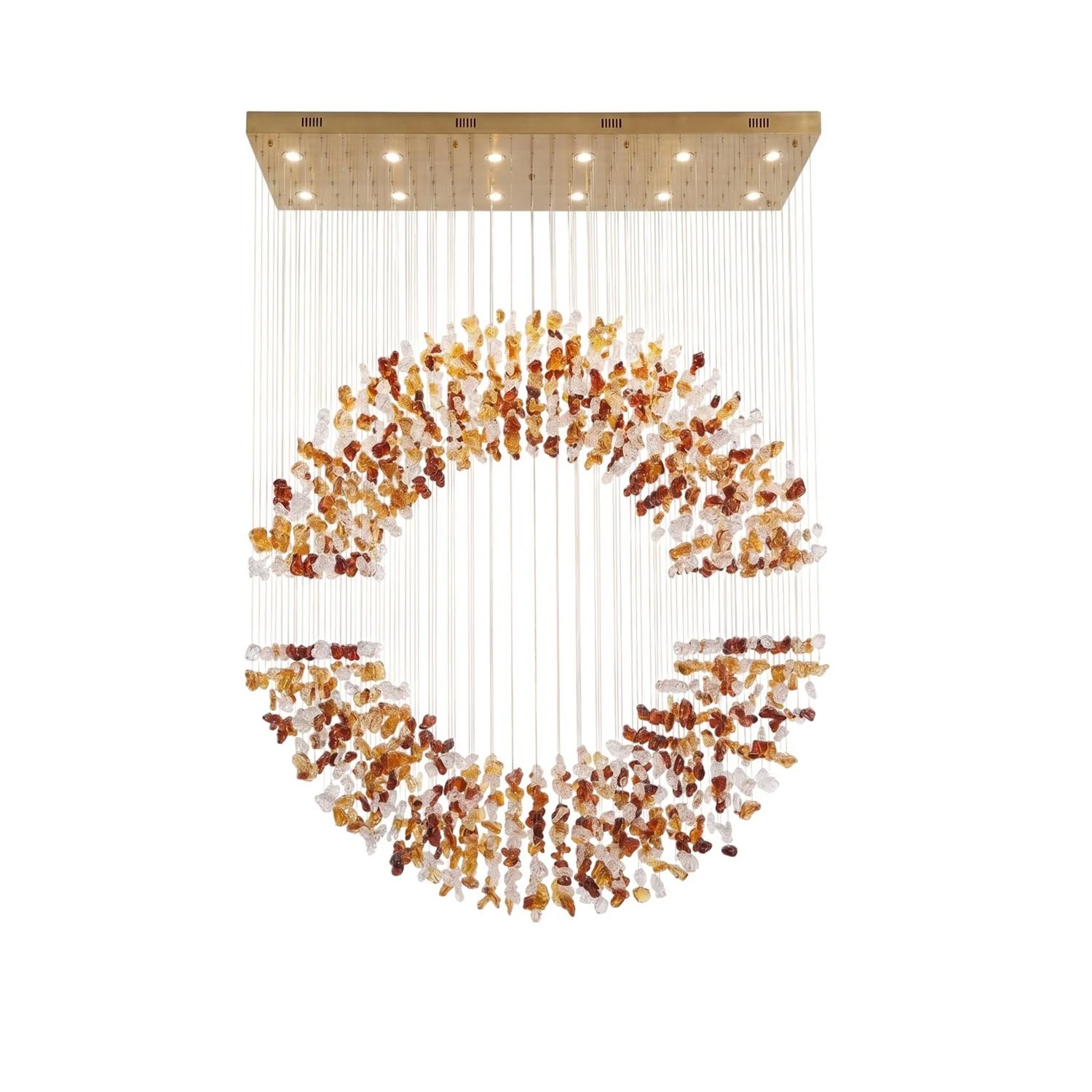 Amber Crystal Halo Chandelier - Image 12
