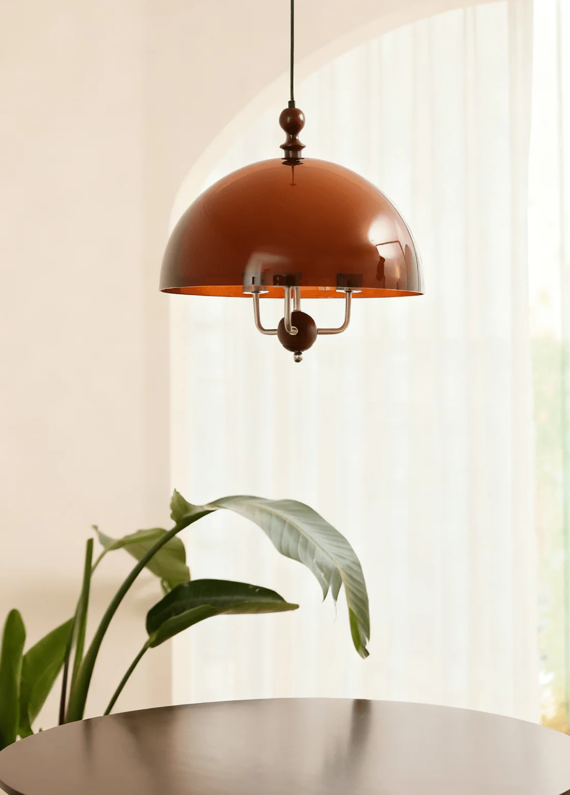 Amber Dome Shaped Pendant Light - Image 10