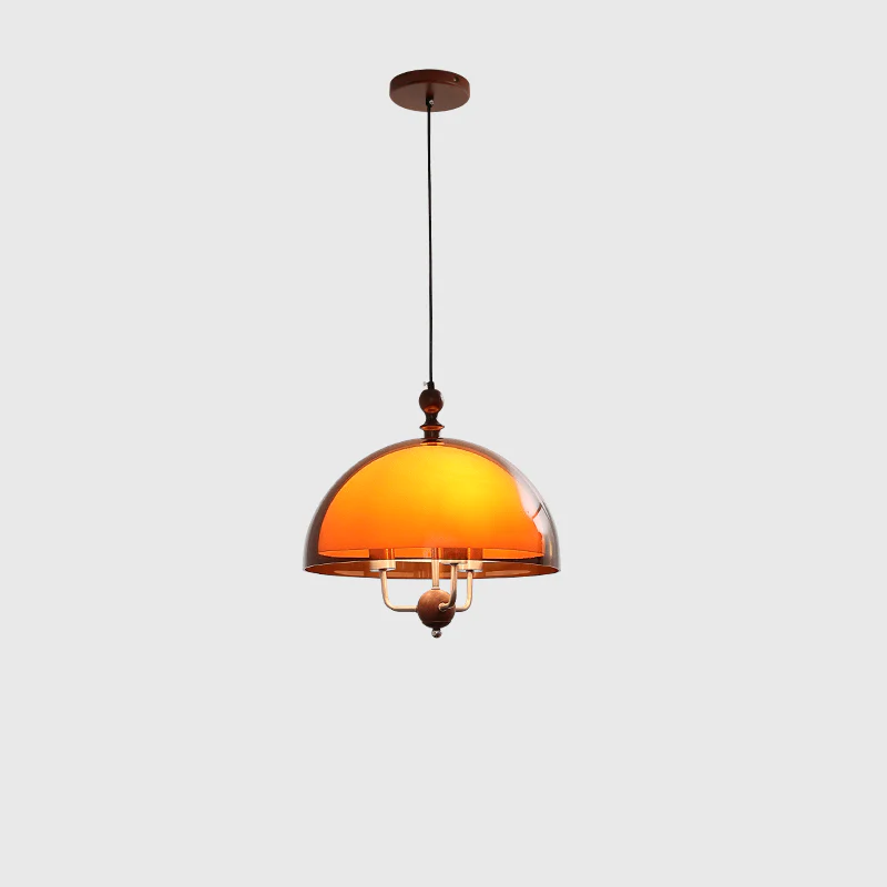 Amber Dome Shaped Pendant Light - Image 12