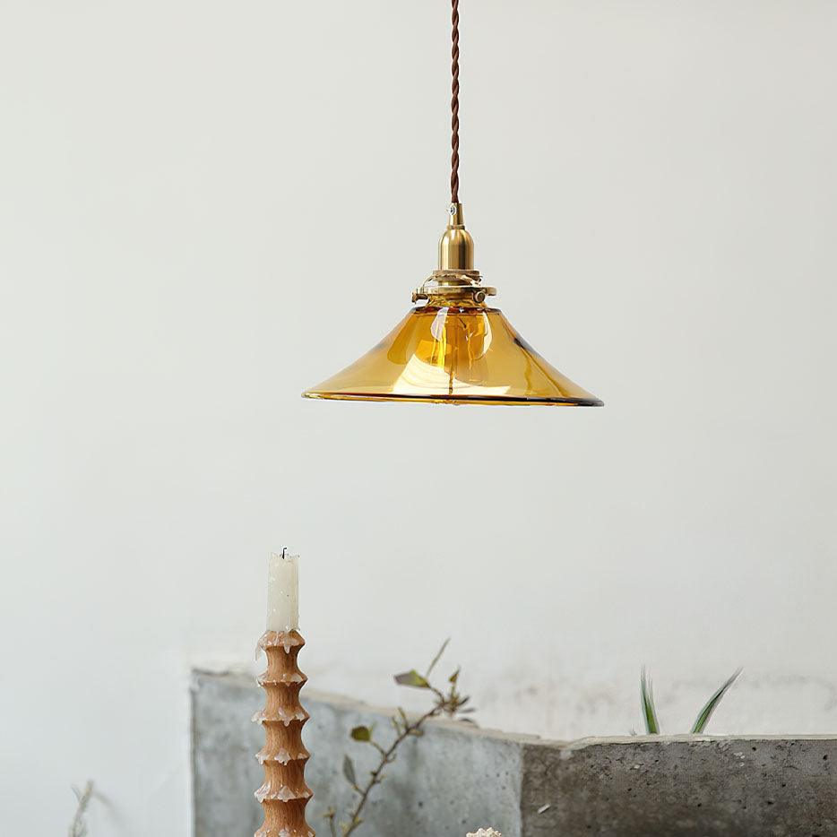 Amber Glass Pendant Light - Image 2