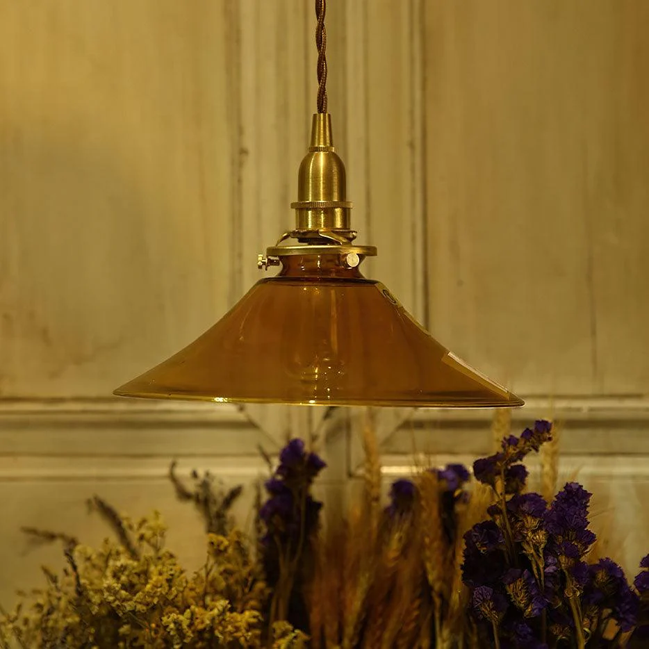 Amber Glass Pendant Light - Image 5