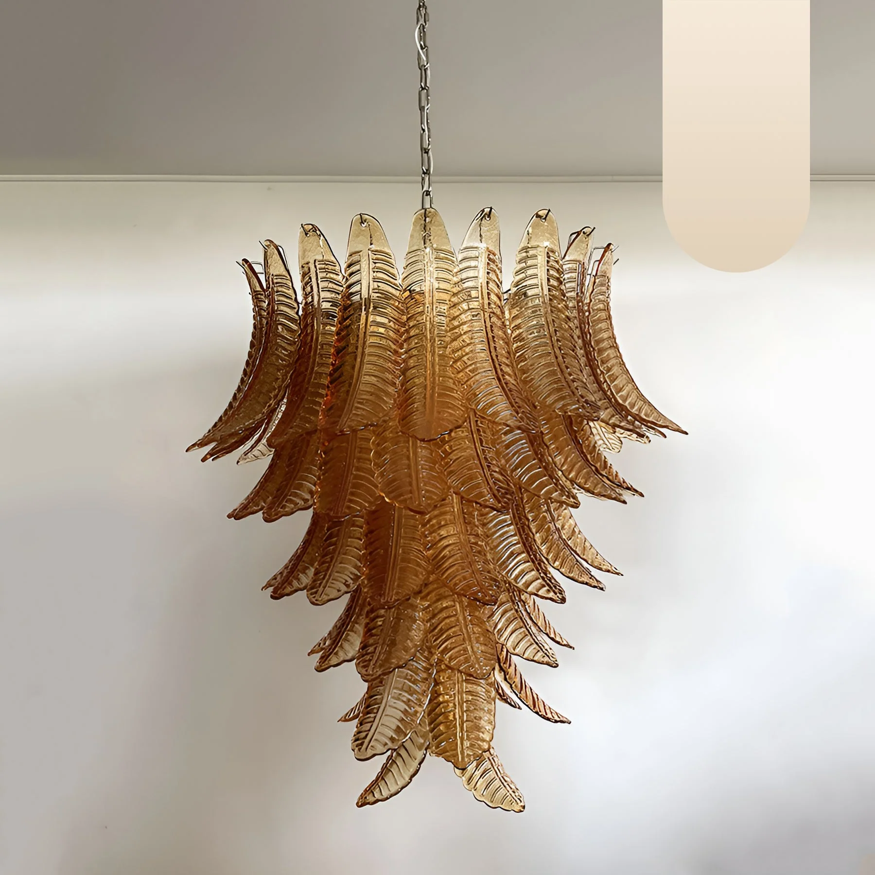 Amber Leaf Cascade Chandelier - Image 10