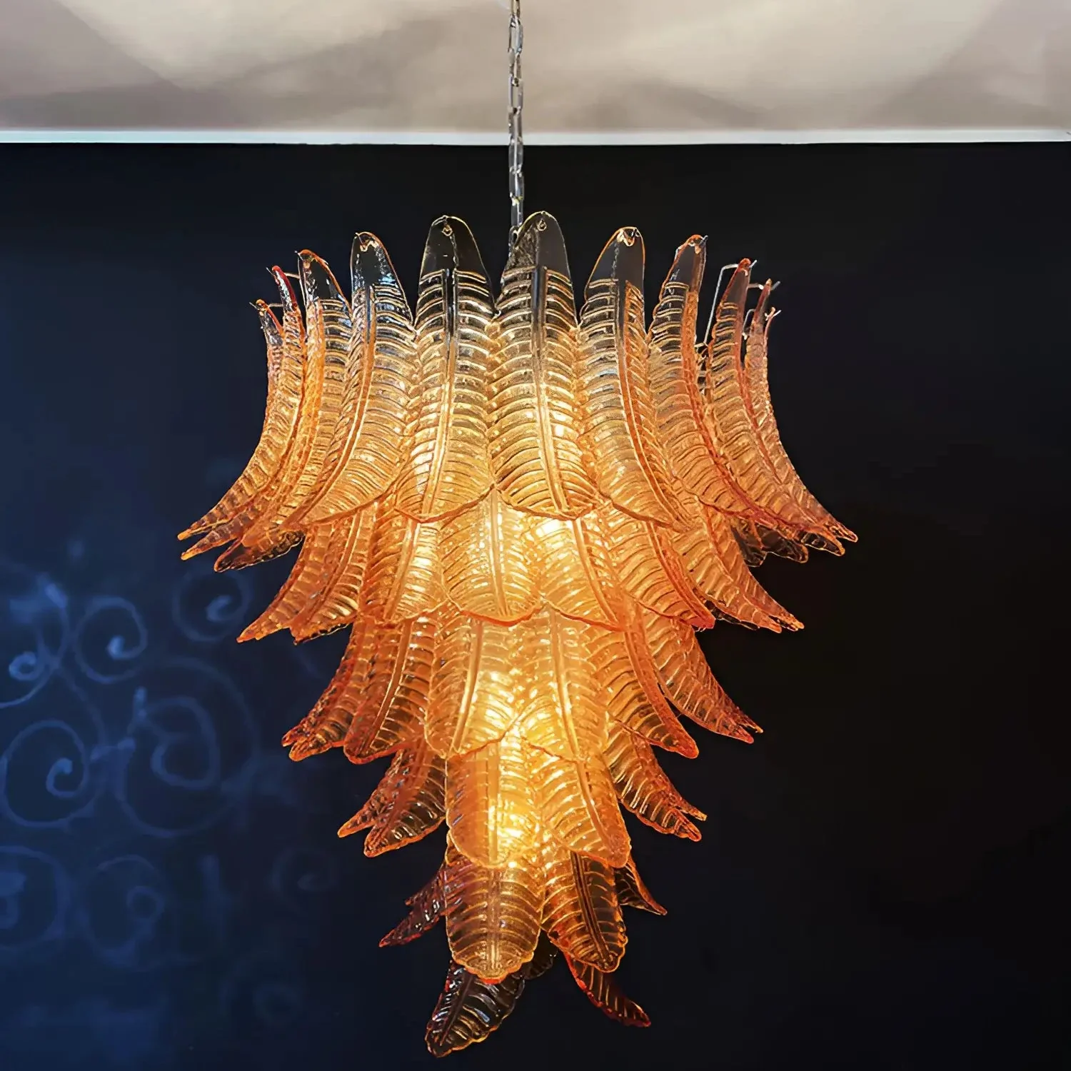 Amber Leaf Cascade Chandelier - Image 13