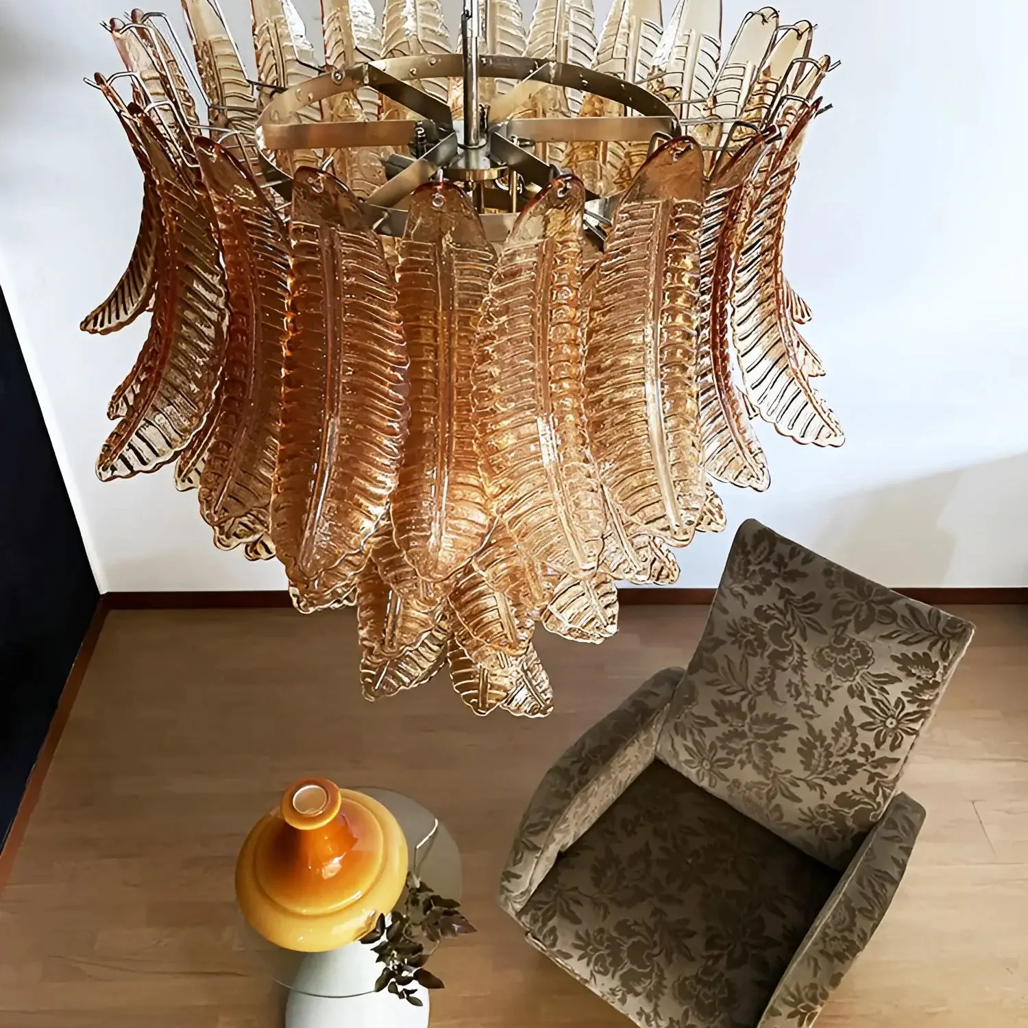 Amber Leaf Cascade Chandelier - Image 27