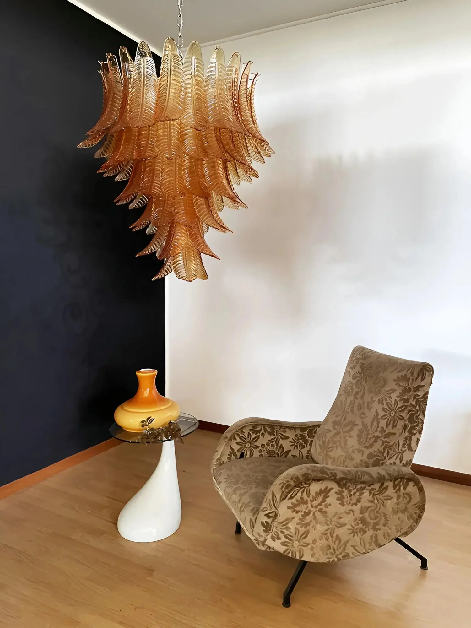 Amber Leaf Cascade Chandelier - Image 28
