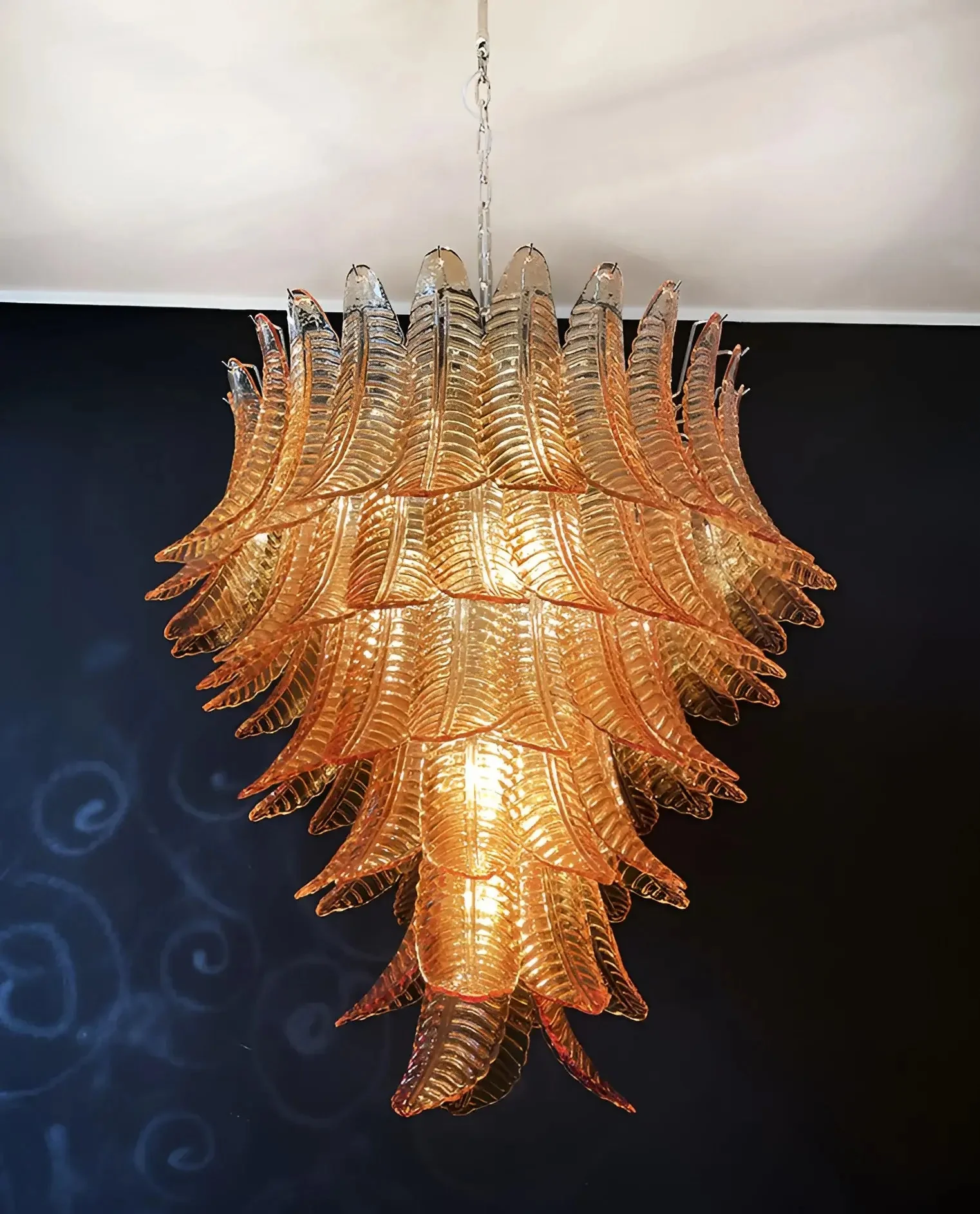 Amber Leaf Cascade Chandelier - Image 40