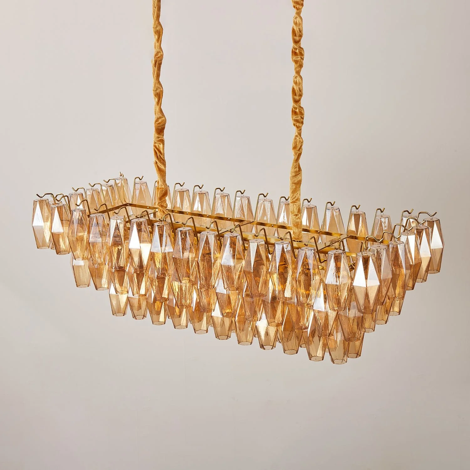 Amber Prism Glass Chandelier - Image 8