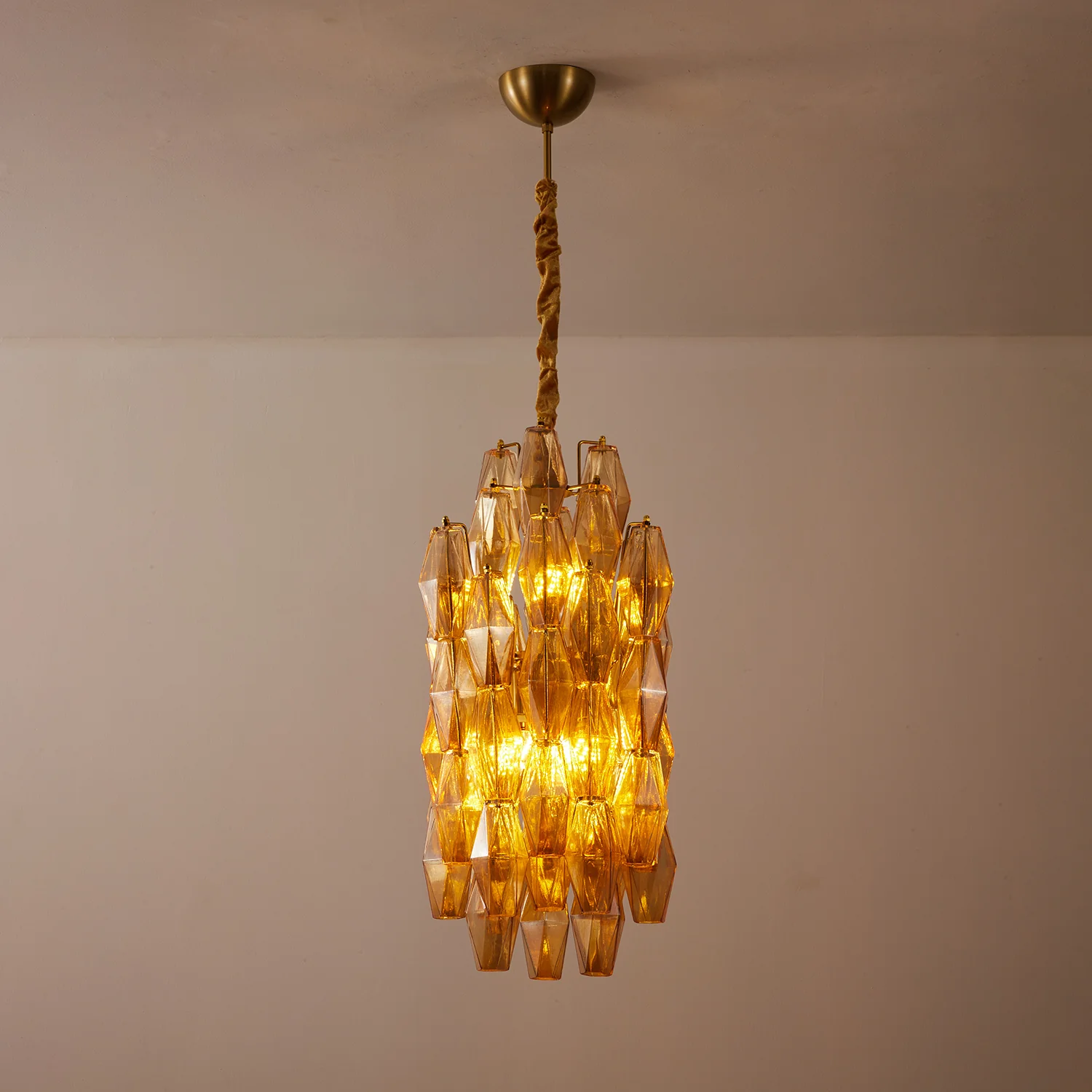 Amber Prism Long Chandelier - Image 10