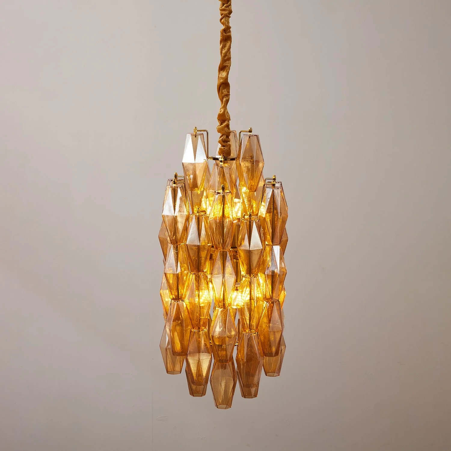 Amber Prism Long Chandelier - Image 12