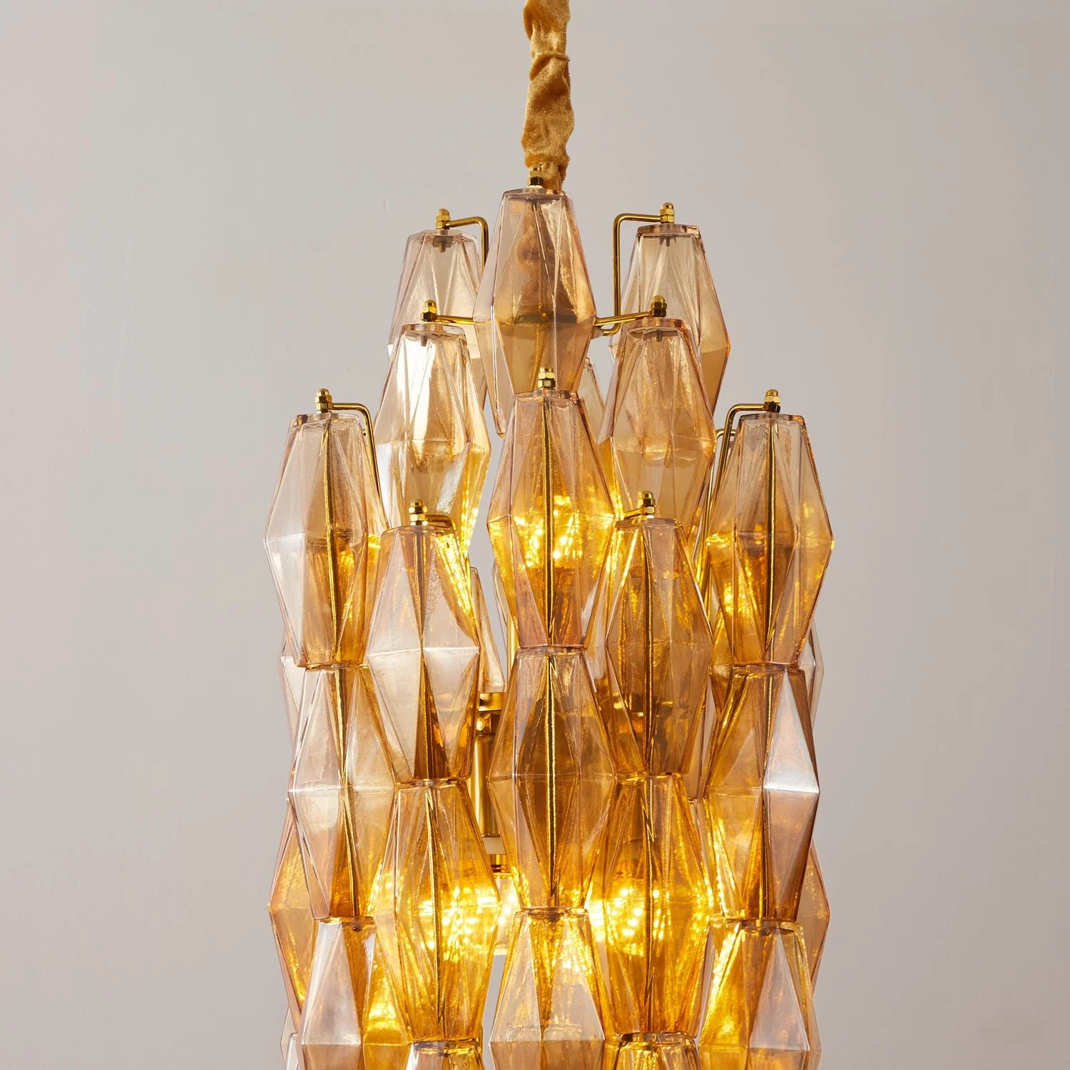 Amber Prism Long Chandelier - Image 17