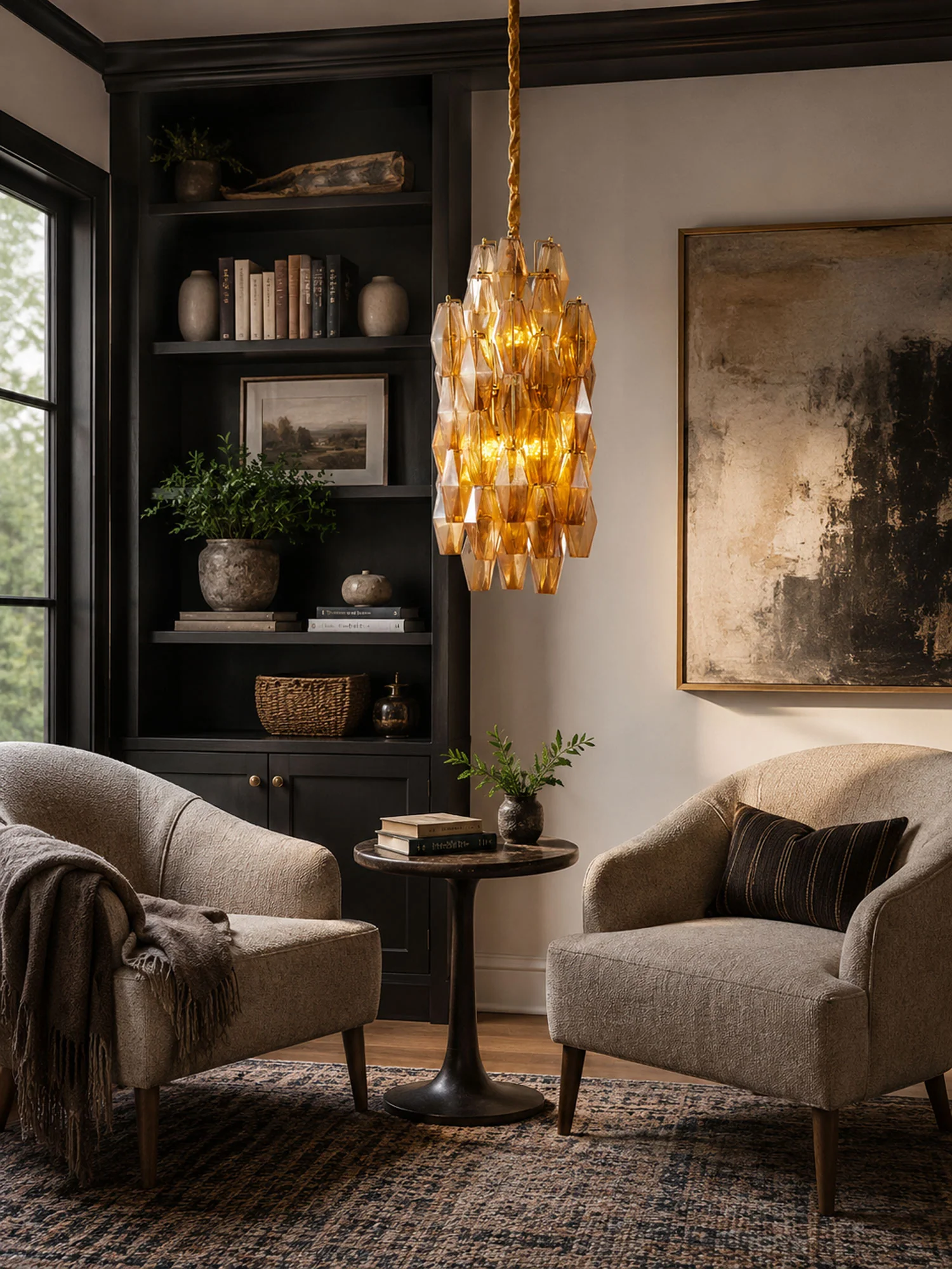 Amber Prism Long Chandelier - Image 3