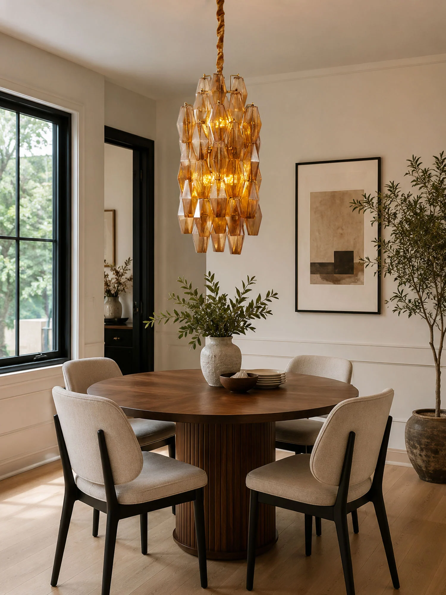 Amber Prism Long Chandelier - Image 4