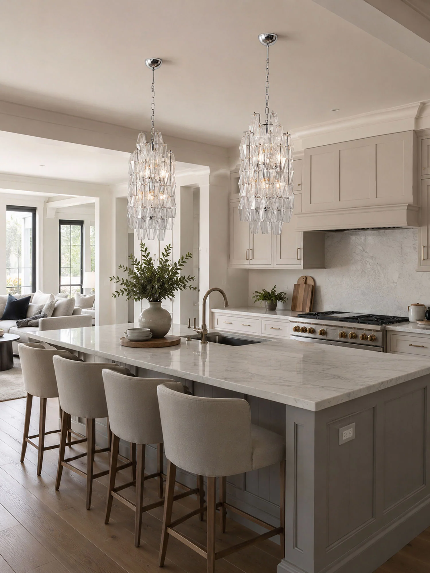 Amber Prism Long Chandelier - Image 6