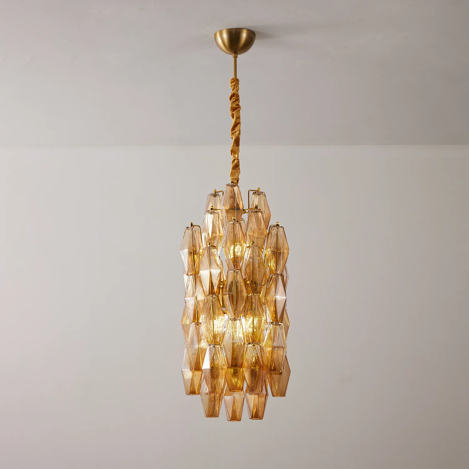 Amber Prism Long Chandelier - Image 9