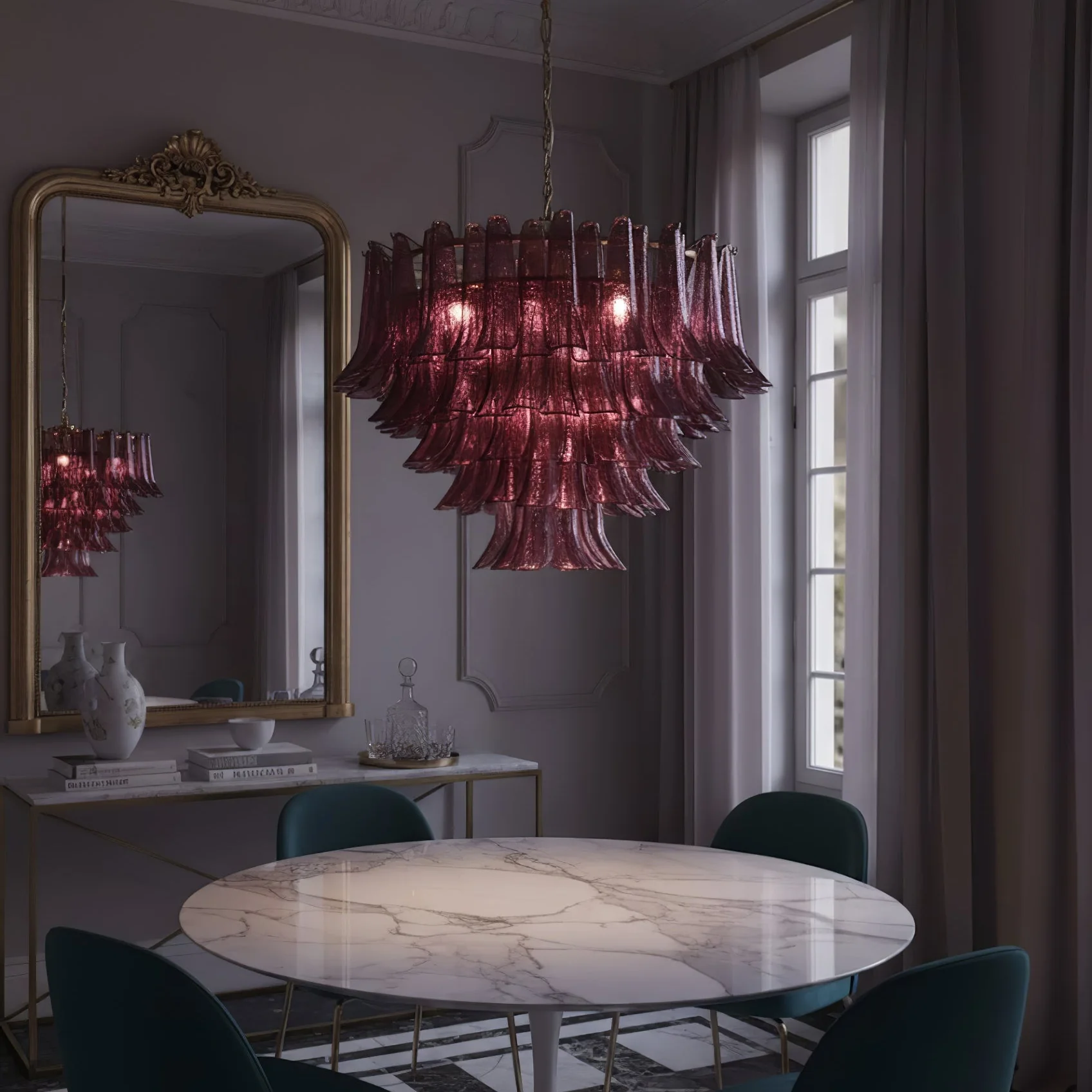 Amethyst Bloom Chandelier - Image 2