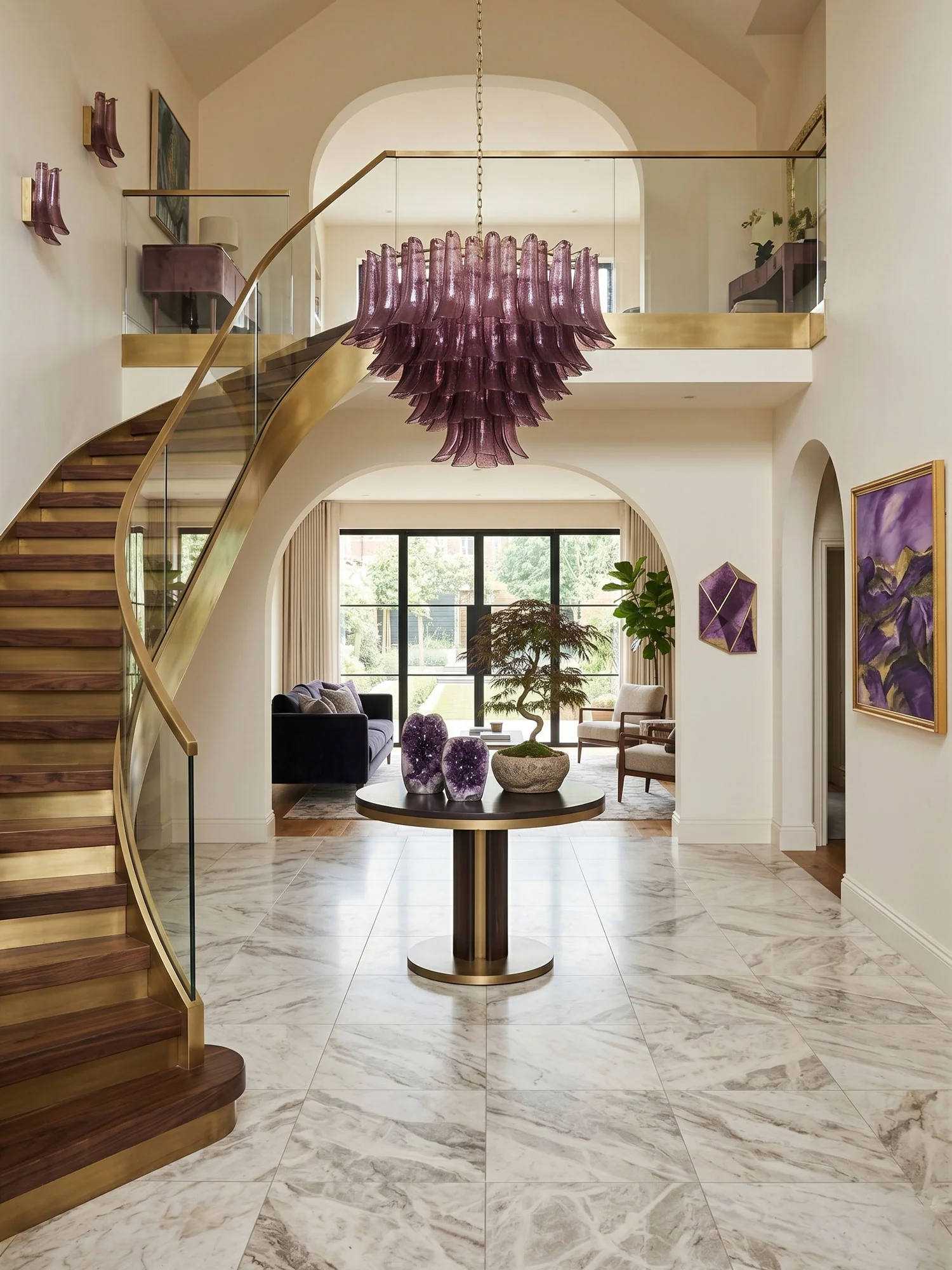 Amethyst Bloom Chandelier - Image 3
