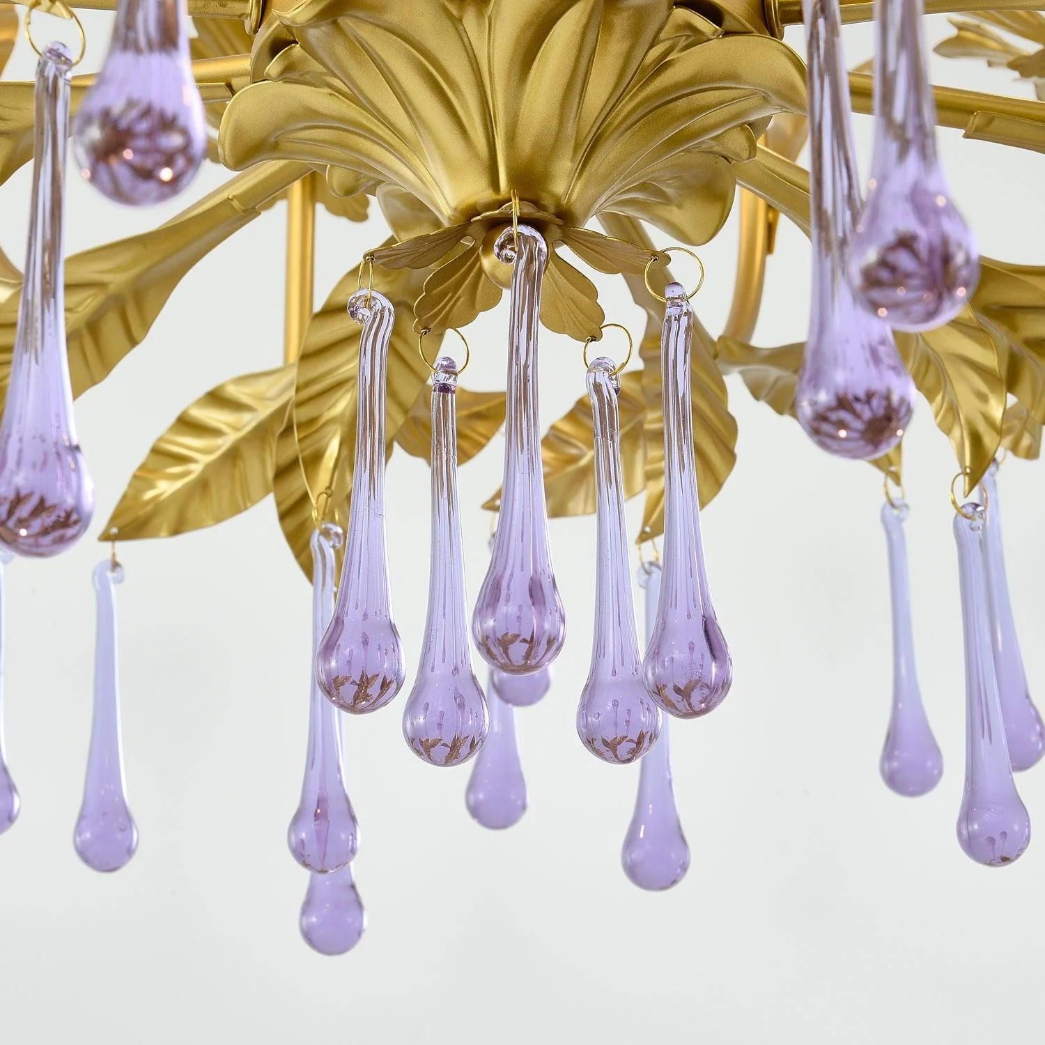 Amethyst Drops Glass Chandelier - Image 12