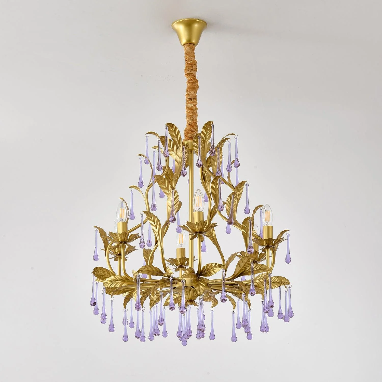 Amethyst Drops Glass Chandelier - Image 15