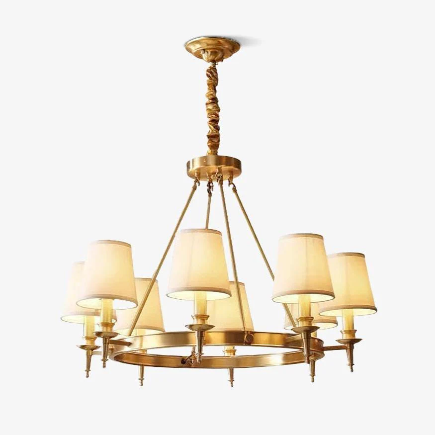 Antique Brass Chandelier - Image 12