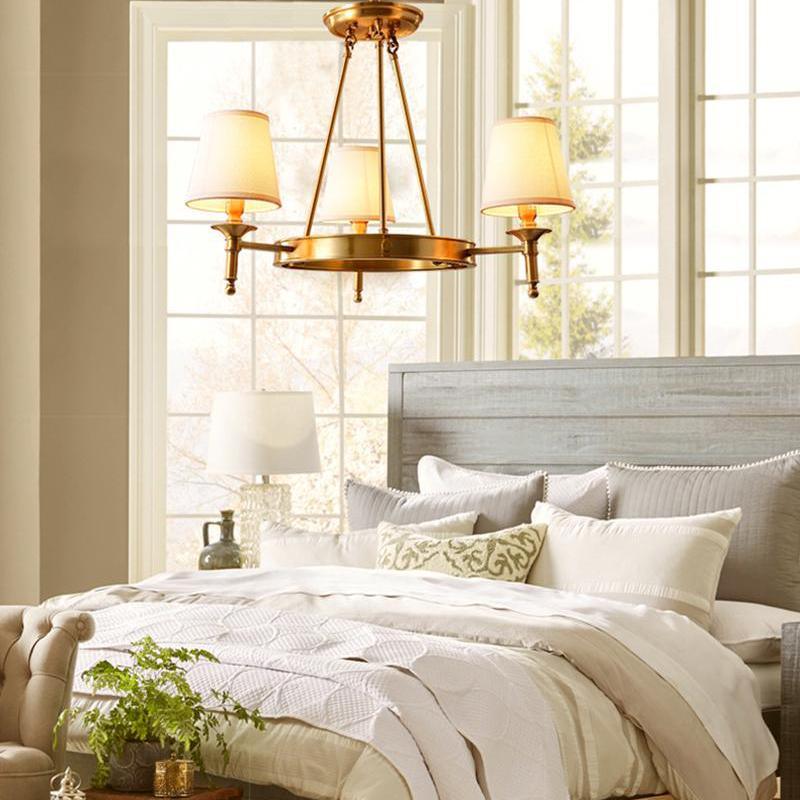 Antique Brass Chandelier - Image 15