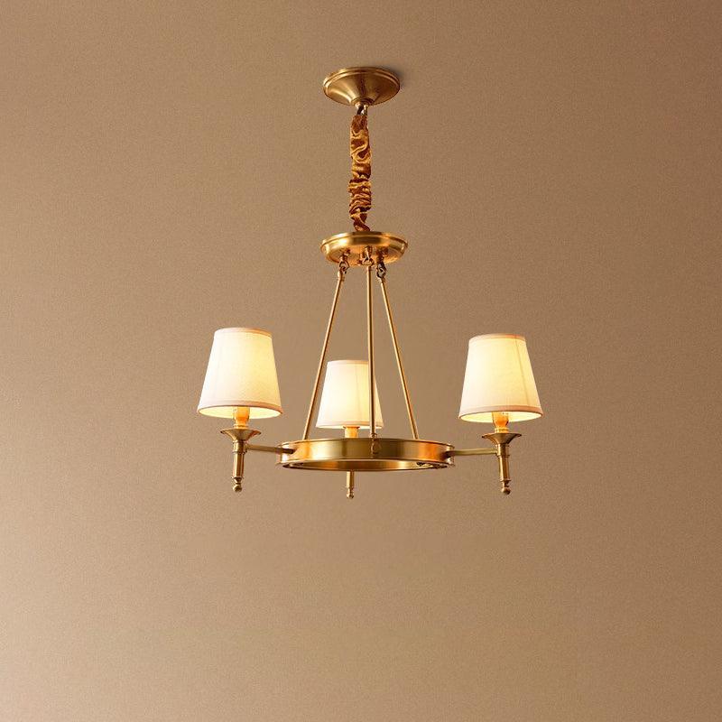 Antique Brass Chandelier - Image 22
