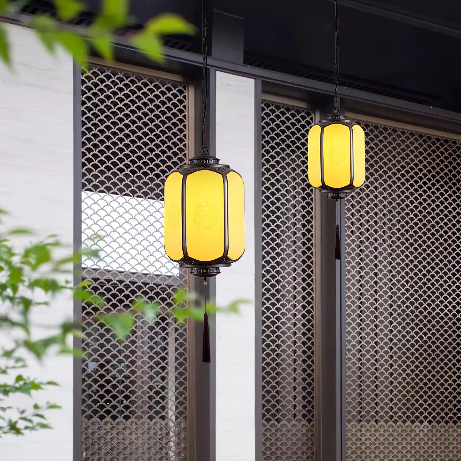 Antique Lantern Outdoor Pendant Light - Image 4