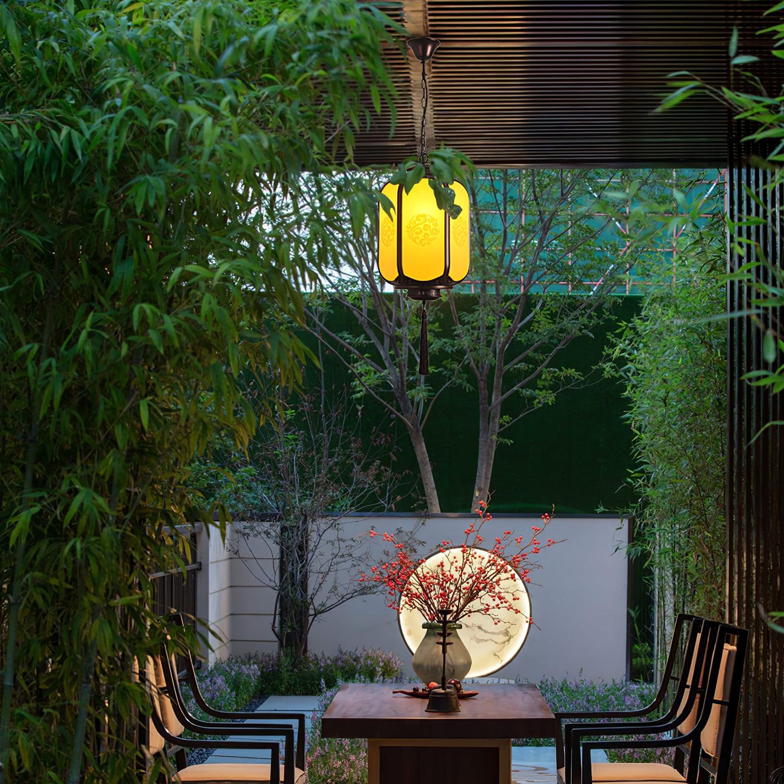 Antique Lantern Outdoor Pendant Light - Image 5
