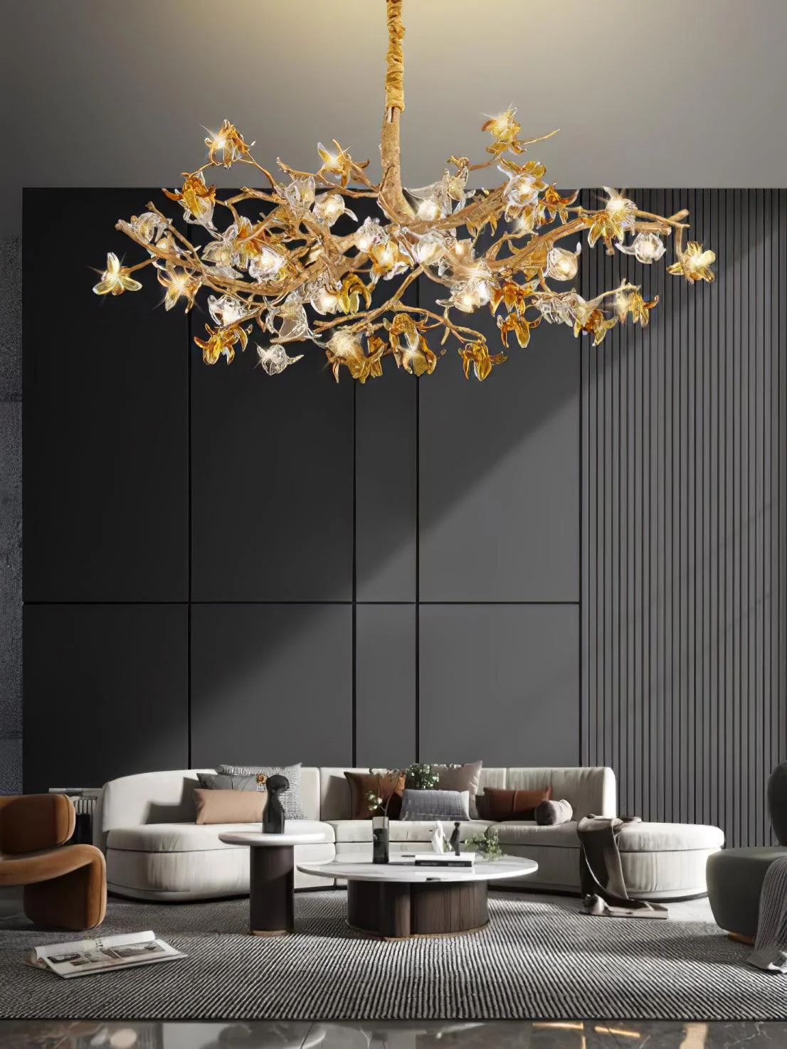 Aosta Brass Branch Chandelier - Image 20