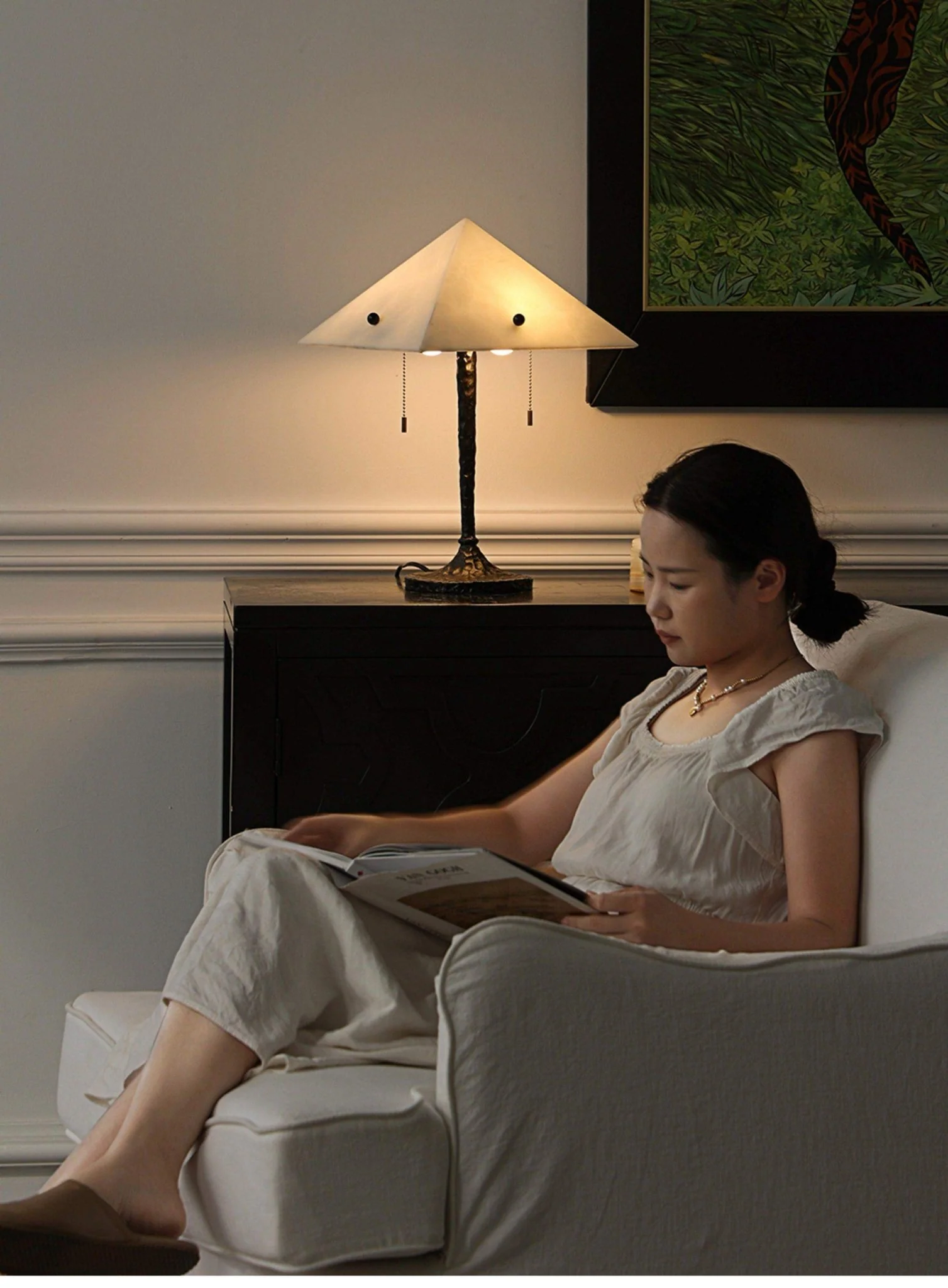 Apex Alabaster Prism Table Lamp - Image 16