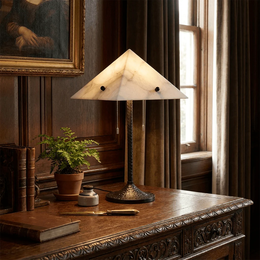 Apex Alabaster Prism Table Lamp - Image 2