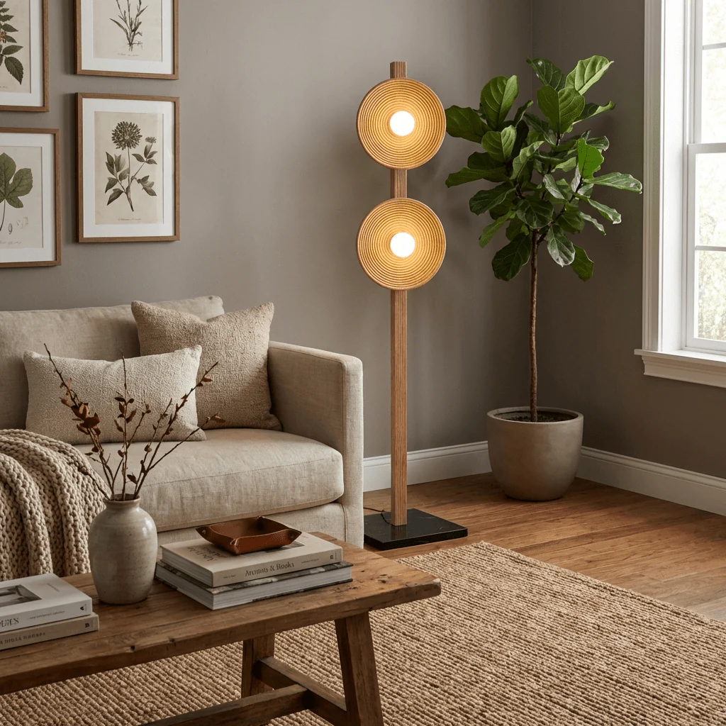 Arbor Twin Disc Floor Lamp - Image 2