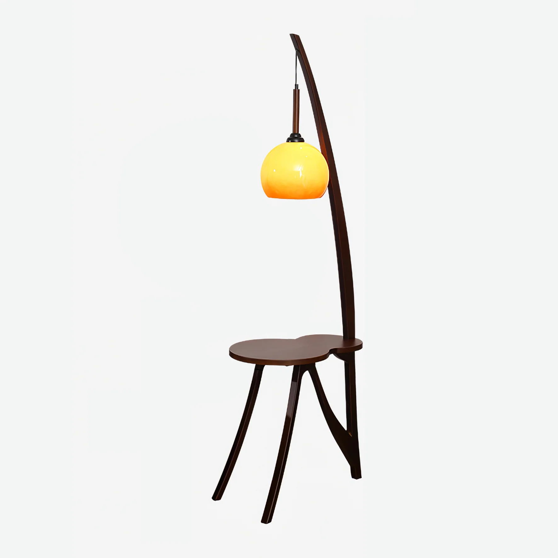 Arc Wood Hanging Floor Lamp - Image 17