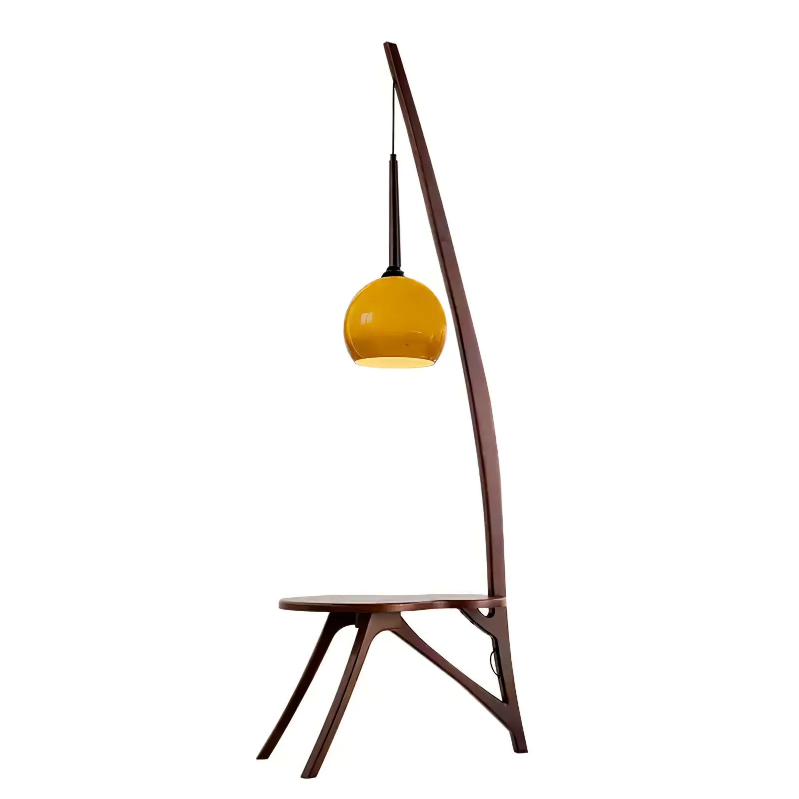 Arc Wood Hanging Floor Lamp - Image 18