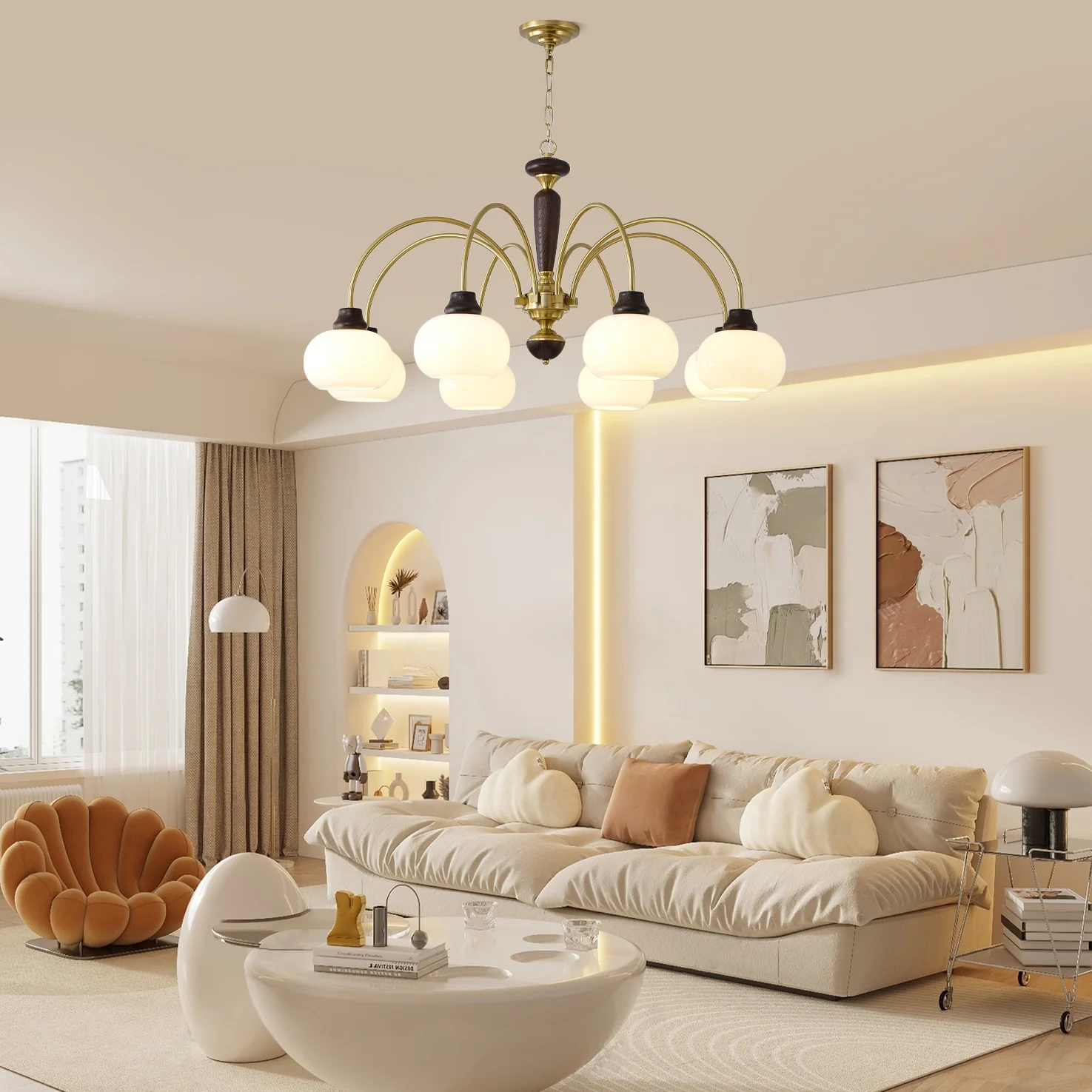 Arched Globe Chandelier - Image 6