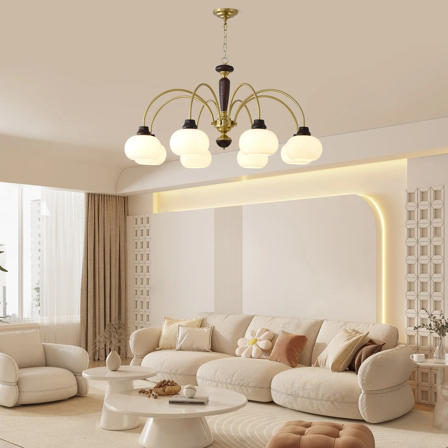 Arched Globe Chandelier - Image 7