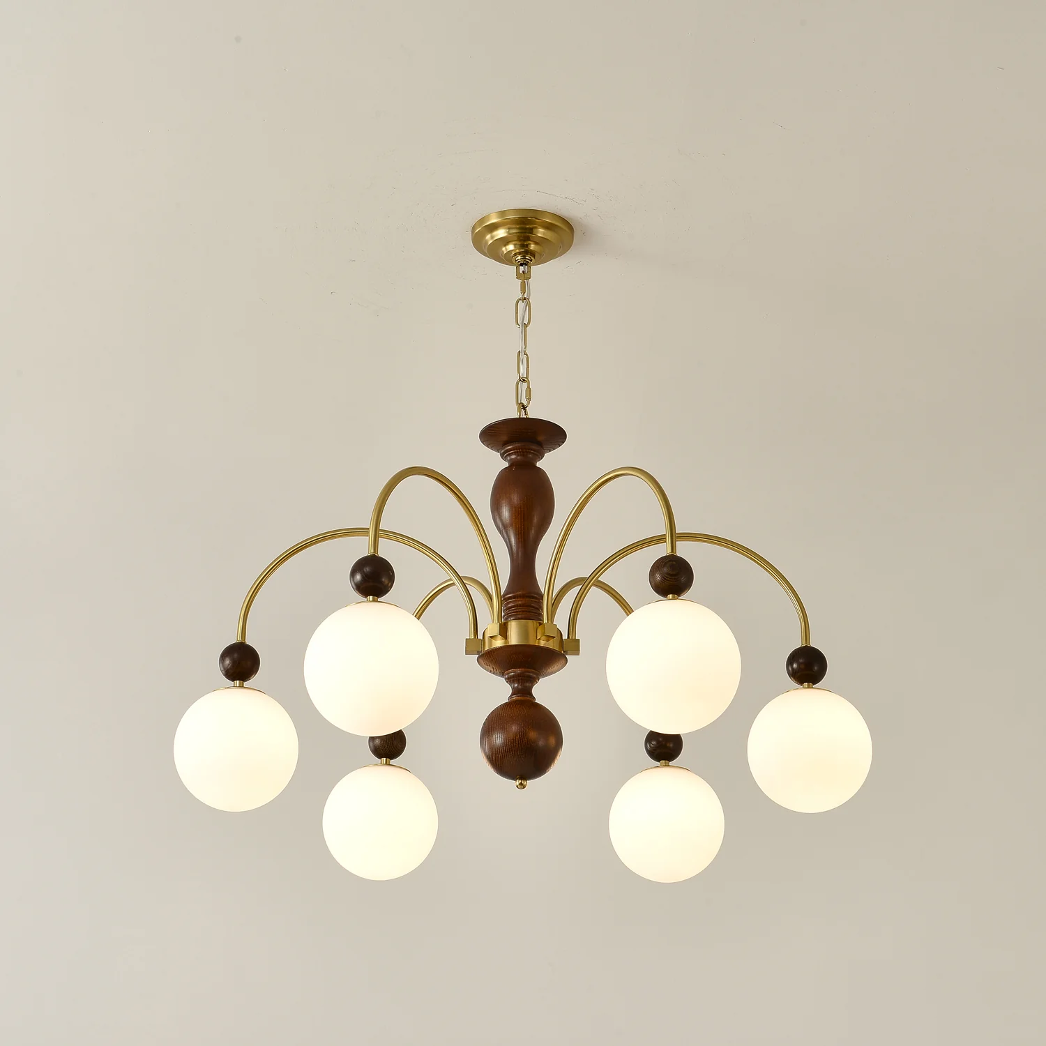 Archway Walnut Color Chandelier - Image 3