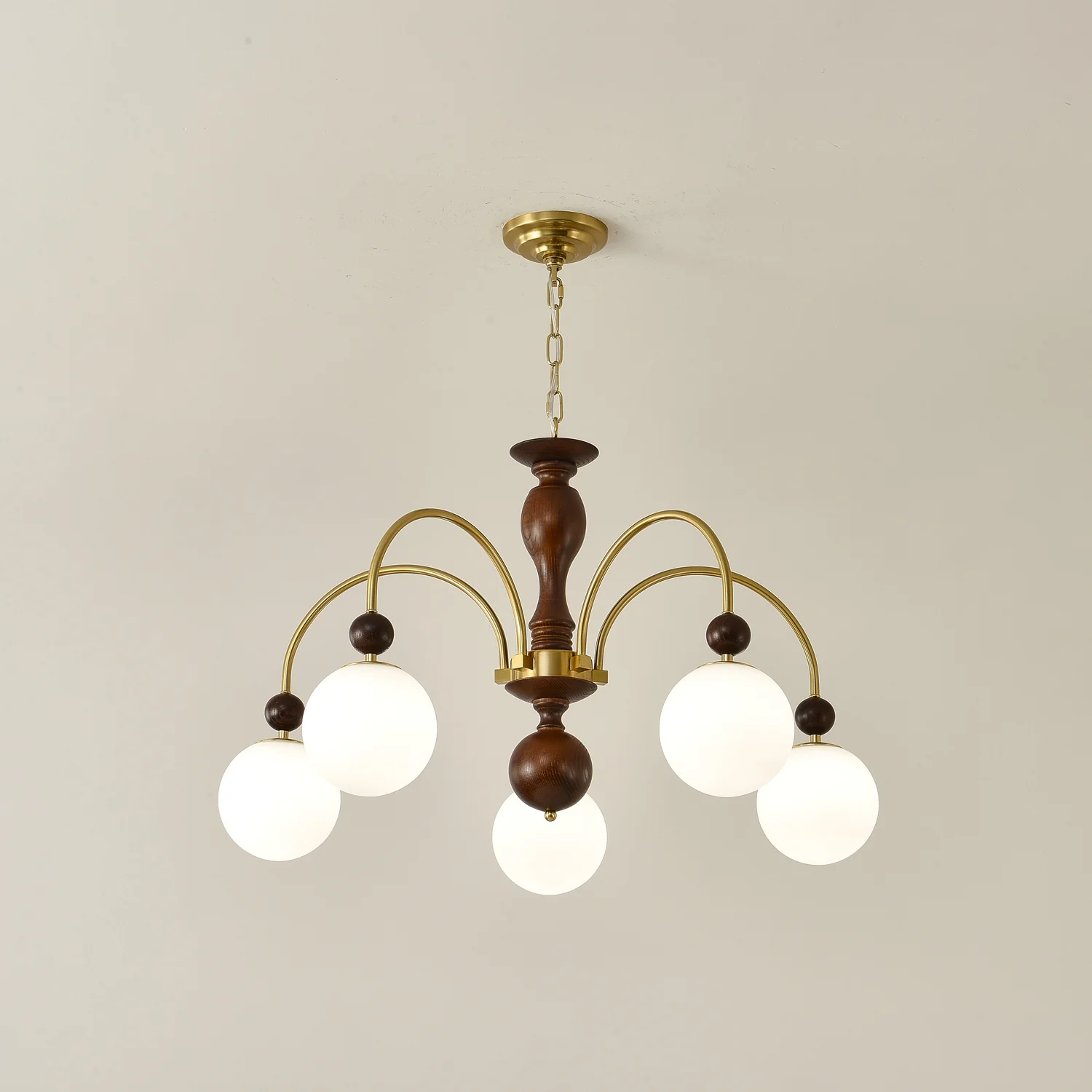 Archway Walnut Color Chandelier - Image 4