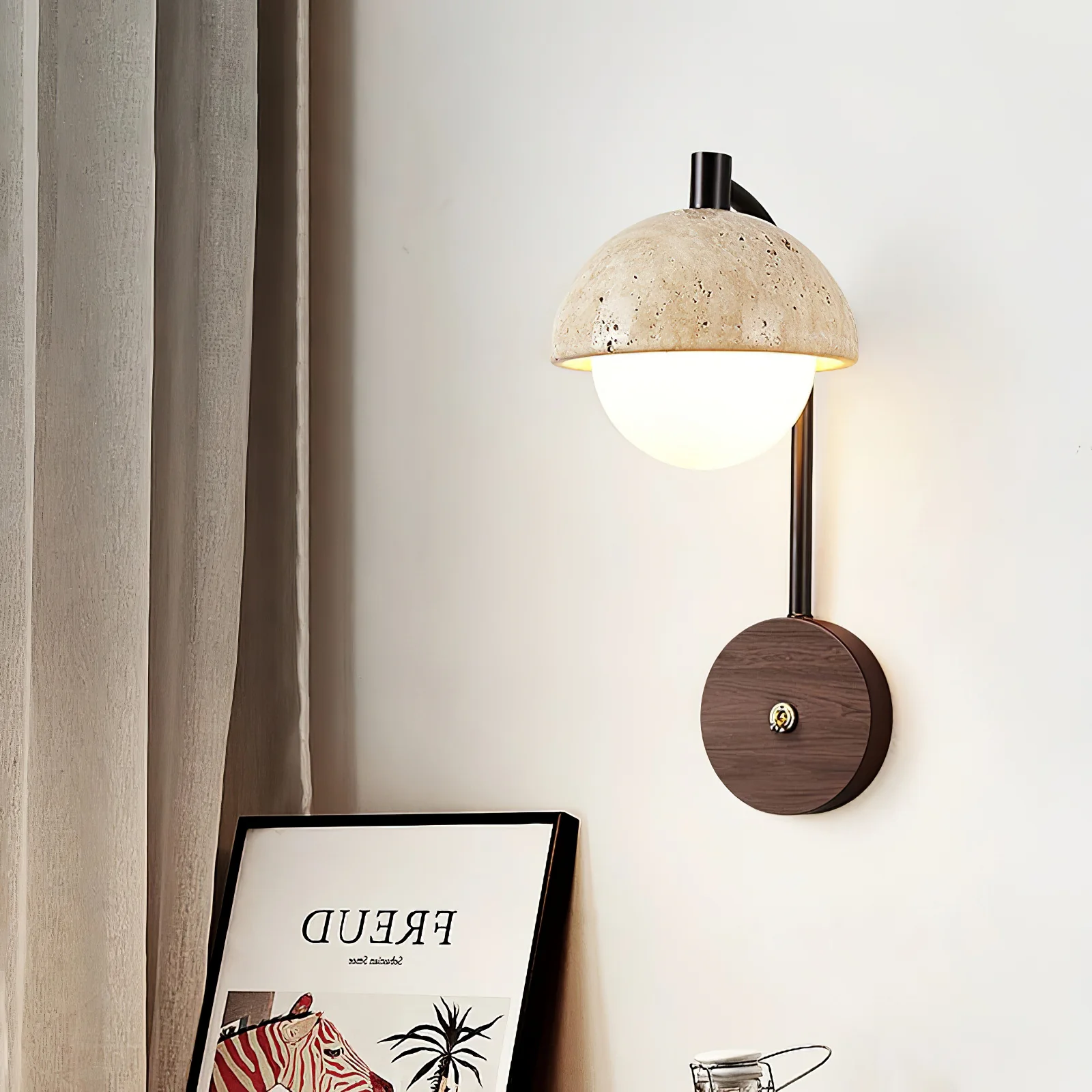 Arco Travertine Wall Lamp - Image 2