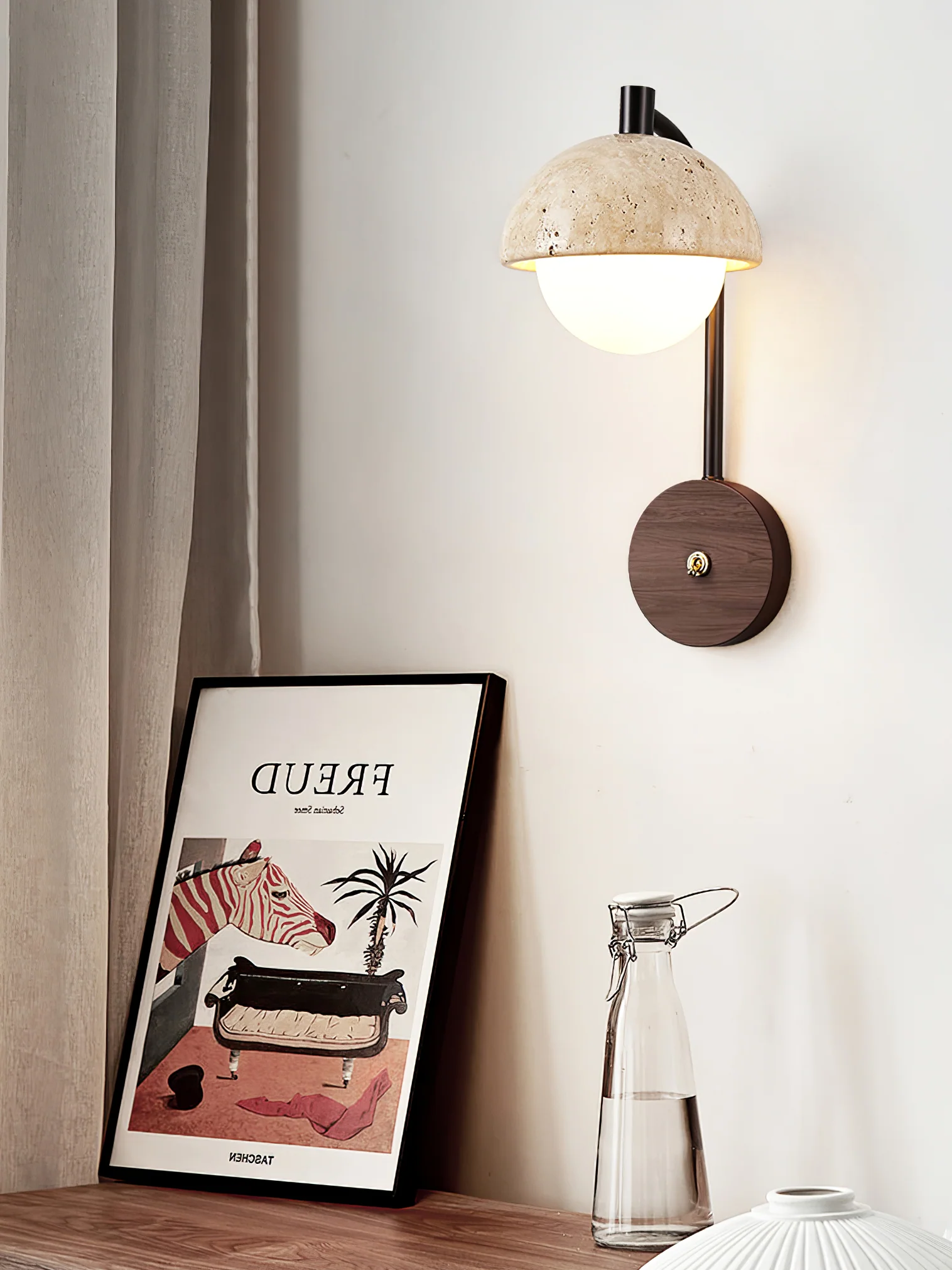 Arco Travertine Wall Lamp - Image 3