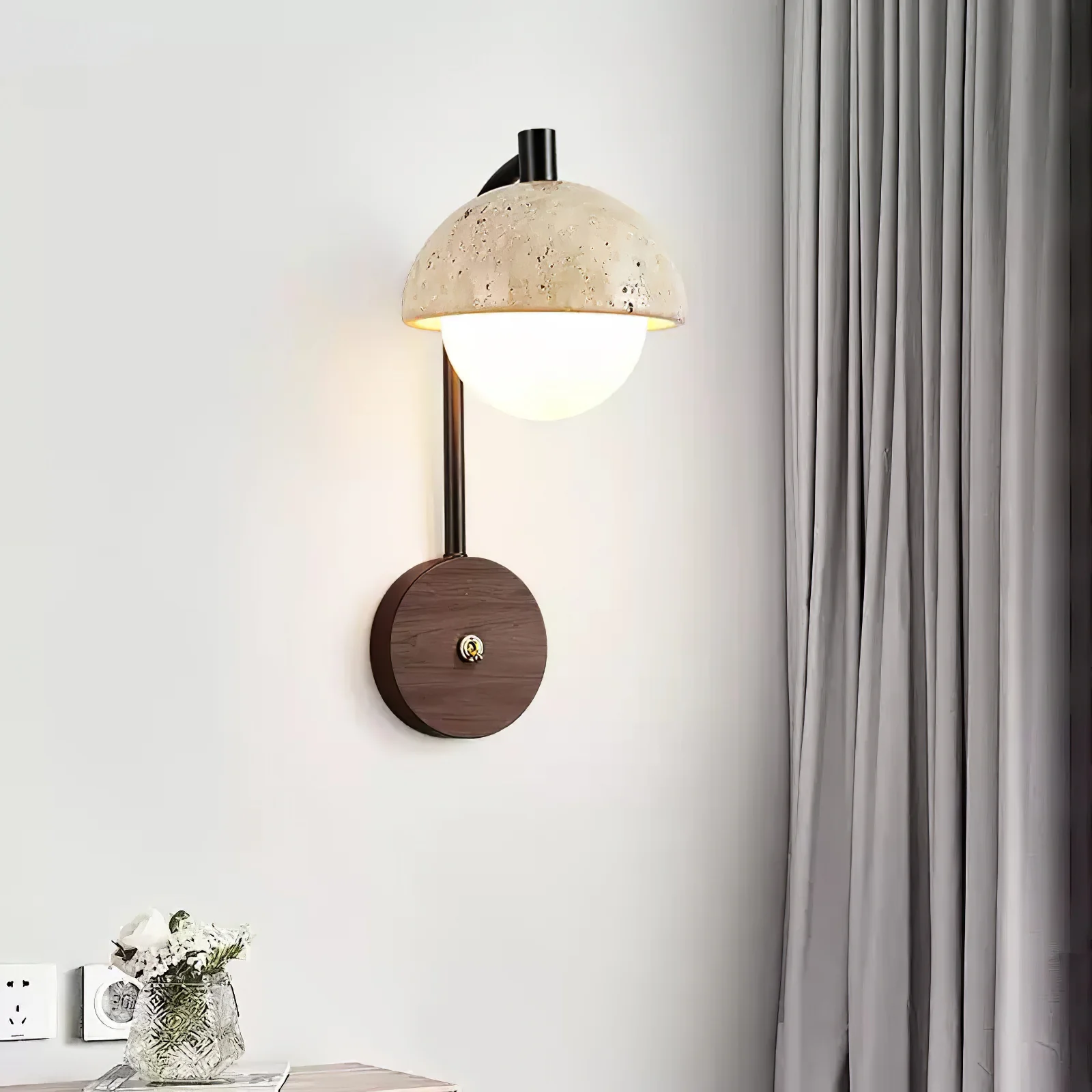 Arco Travertine Wall Lamp - Image 4