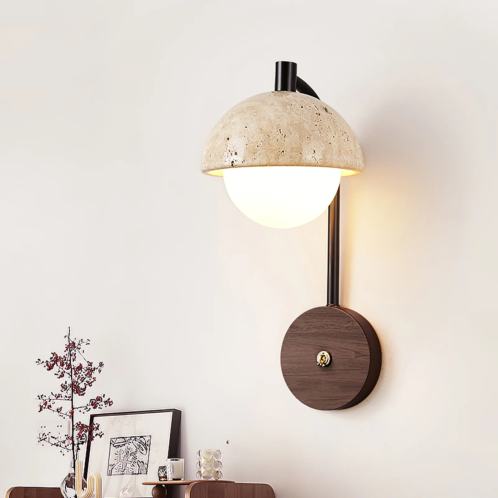 Arco Travertine Wall Lamp - Image 7