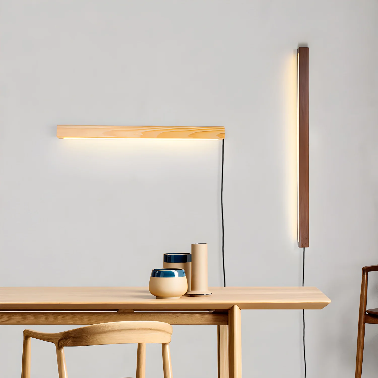 Arlo Linear Wood Plug-in Wall Light - Image 10