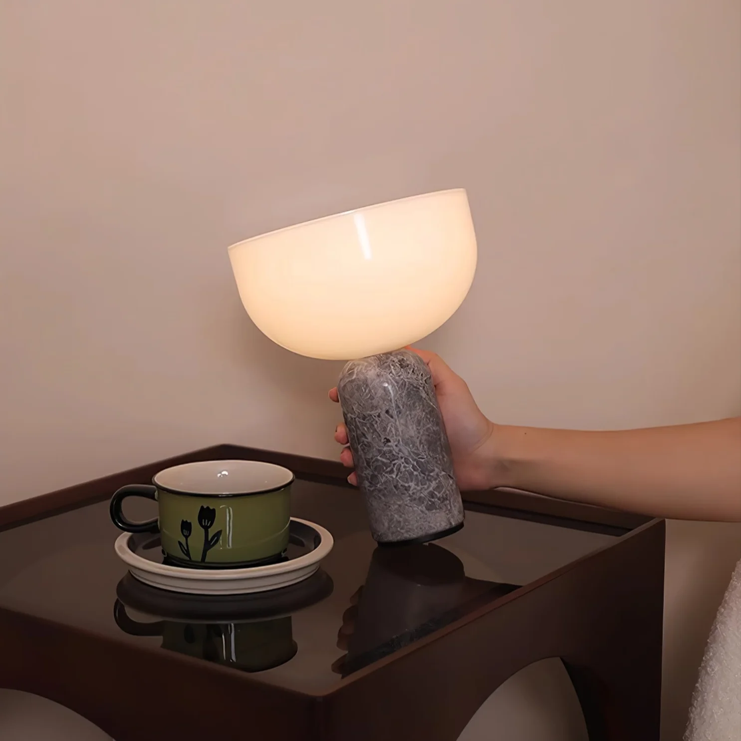 Arno Sphere Marble Table Lamp - Image 2