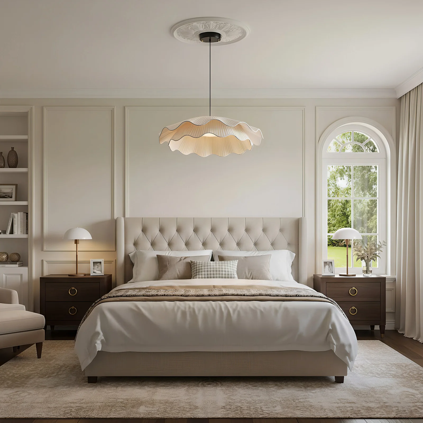 Arwen Fabric Wave Pendant Lamp - Image 3