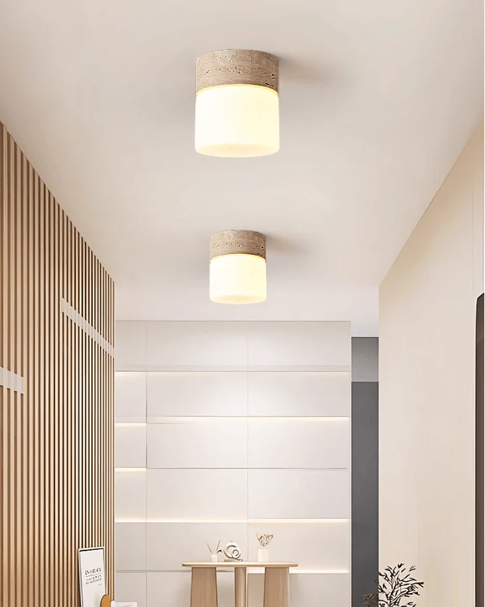 Astrid Travertine Ceiling Lamp - Image 3